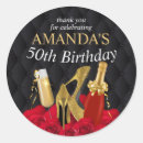 Search for red 50th birthday stickers Roses