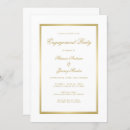 Search for gold and white engagement party invitations Formal