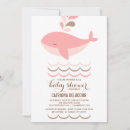Search for whale baby girl shower invitations Pink