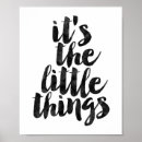 Search for little things posters Black and white