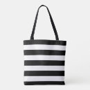 Search for black and white stripes tote bags Striped