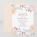 Search for peach sweet 16 invitations Floral