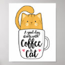 Search for funny coffee mugs posters Cat