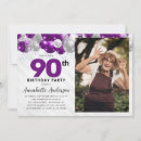 Search for purple and silver birthday invitations For her