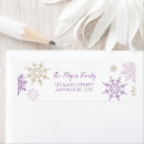 Search for snowflake birthday return address labels Glitter
