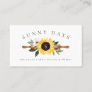 Search for country business cards Sunflower