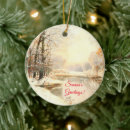 Search for village christmas tree decorations Winter landscape