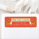 Search for chinese new year return address labels Red