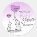 Search for lavender elephant baby shower stickers Heart