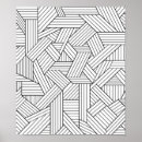 Search for black and white geometric pattern posters Lines