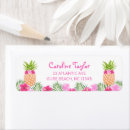 Search for gold pineapple return address labels Luau