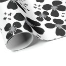 Search for black and white floral wrapping paper Simple