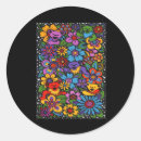 Search for psychedelic flowers stickers Rainbow