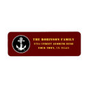 Search for gold anchor return address labels Nautical