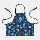 Search for sea life aprons Ocean pattern
