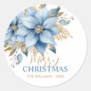 Search for blue poinsettia stickers Watercolor