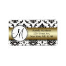 Search for damask wedding return address labels Vintage