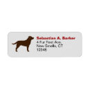 Search for brown animal return address labels Dog