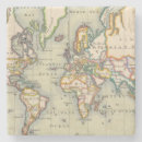 Search for world map coasters Antique