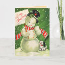 Search for vintage music christmas cards Snowman