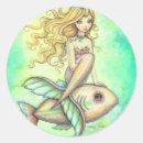 Search for mermaid fantasy stickers Watercolor