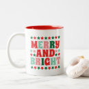 Search for mint green and pink mugs Merry and bright