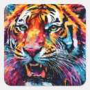 Search for colourful tiger stickers Big cat