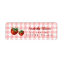 Search for tartan plaid return address labels Pink