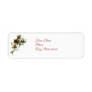 Search for holly leaves return address labels Seasonal