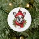 Search for breed christmas tree decorations French bulldog