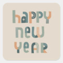 Search for new year design stickers Typography