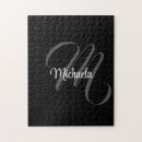 Search for monogram puzzles Black and white