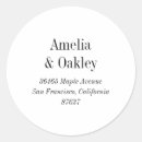Search for return address round wedding stickers Minimalist