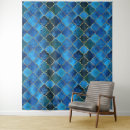 Search for blue quatrefoil art Moroccan