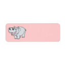 Search for hippopotamus return address labels Illustration