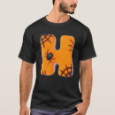 Search for letter h tshirts Black
