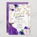 Search for purple dress birthday invitations Floral