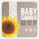 Search for sunflower on burlap stickers Baby shower