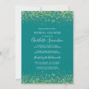 Search for teal bridal shower invitations Typography