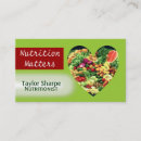 Search for nutritional business cards Vegetables