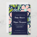 Search for pink blue flowers baby shower invitations Modern