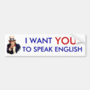 Search for speak english bumper stickers Immigration