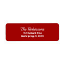 Search for family last name return address labels Typography