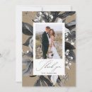 Search for just married wedding thank you cards Black and white
