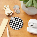 Search for black white checkered key rings Pattern