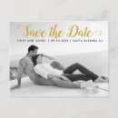 Search for gold save the date postcards Couple photo