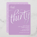 Search for girly 30th birthday invitations Chic