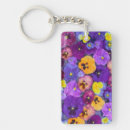 Search for flowering pansy key rings Purple