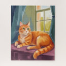 Search for orange cat puzzles Watercolor