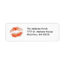 Search for lipstick kiss return address labels Cute